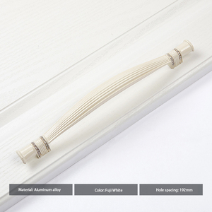 Poignées de meuble semi-circulaires, poignées de tiroir, boutons de commode, poignées de cuisine or et noir, quincaillerie de meuble symétrique, barres - Product Image 5