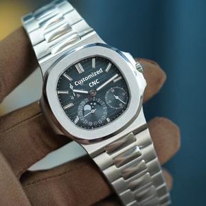 Reloj Mecánico de Lujo <span class=keywords><strong>Franken</strong></span> PP Personalizado en Oro, Calibre 240, Nautilus 5712, Reloj de Negocios con Función de Fase Lunar, Caja CNC de 8.52mm - Product Image 1