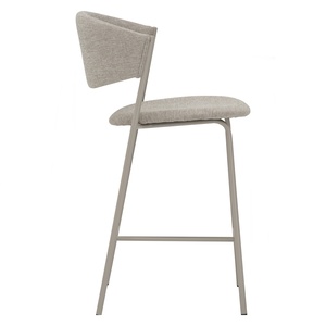 Elegant Beige KORY Counter Chair Ergonomic Upholstered Bar Stool with Metal Legs for Modern Kitchen Island and Bar - Product Image 3