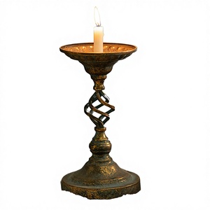 Elegant Iron Candlestick Holder <b>Decorative</b> Metal Candle Stand for Home <b>Decor</b> Wedding <b>Table</b> Centerpieces and Event <b>Decoration</b> - Product Image 3