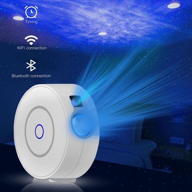 WiFi USB Powered Laser Starry Sky Night Light LED Star Projection Lamp with Tuya Smart Control