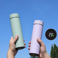 Pantalla de temperatura Led inteligente Aislamiento de metal Botellas de agua Termo Acero inoxidable Frasco de vacío inteligente