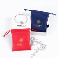 Sac à cordon en daim avec logo personnalisé, imprimé, écologique, imperméable, mini sac cadeau cosmétique avec pochettes à monnaie