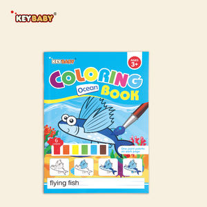 <span class=keywords><strong>Livre</strong></span> de coloriage à l'<span class=keywords><strong>aquarelle</strong></span> Keybaby 4 thèmes, simple et <span class=keywords><strong>facile</strong></span>, sur le thème des animaux et des fruits, peinture aux couleurs vives, sûr, avec pinceaux, pour les enfants de 3 ans et plus - Product Image 2