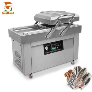 DZ-400 500 Factory Wholesale Sealer Commercial Vegetable Meat Sausage Fish Double Chamber <b>Vacuum</b> Packaging Machine for Food - Product Image 1