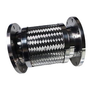 Geflochtene Schläuche aus Edelstahl 316L Baugruppe Große Flansche Flexibler Balg Glatte Oberfläche Hochdruck-Industrie rohrleitung system - Product Image 1