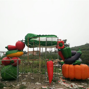 Escultura de Fibra de Vidrio para Tienda de Frutas y Verduras, de Múltiples Piezas, para Montaje en Suelo Exterior, Combinación de Naturaleza Muerta de Forma Irregular - Product Image 1