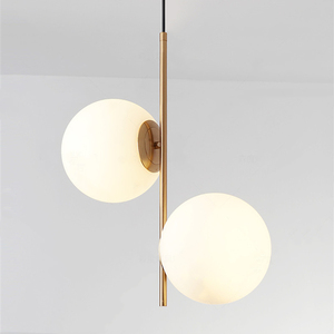 Art deco latte palla di vetro bianco led ristorante europeo <span class=keywords><strong>camera</strong></span> <span class=keywords><strong>da</strong></span> <span class=keywords><strong>letto</strong></span> <span class=keywords><strong>lampadario</strong></span> - Product Image 2