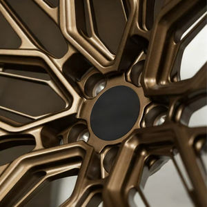 Velg mobil balap Aluminium 18-24 inci, velg mobil balap olahraga warna Matte perunggu Multi jeruji, velg mobil sistem alumunium kualitas tinggi ukuran 18-24 inci - Product Image 2