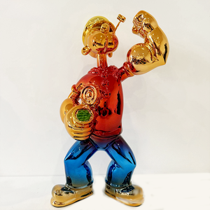 Electroplating Engraving Popeye <strong>Figurines</strong> Cross Border Trendy Creative High End Resin Handicrafts Fiberglass Sculptures - Product Image 3