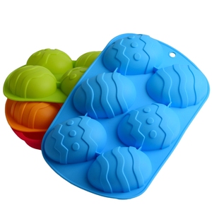 Thực phẩm lớp 6 khoang Silicone phục sinh Trứng Khuôn vuông sô cô la khuôn caking Baking Pastry Silicone bánh công cụ - Product Image 3