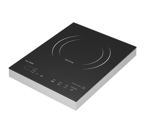 Table de cuisson à induction en acier inoxydable avec plaque en verre céramique à commande tactile numérique, brûleur unique, avec pot à soupe pour usage hôtelier - Product Image 5