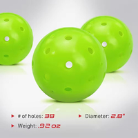Precio Directo de Fábrica, Pelotas de Pickleball Portátiles para Exteriores, Perforadas con Precisión, 40 Orificios, Sin Bordes, Diseño Resistente al Viento, para Torneos