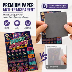 Vente en gros directe usine : Carte à languette découpée sur mesure, thème disco, avec impression offset et cinq fenêtres - Product Image 3