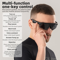 ROCKBROS Nouvelle Tendance Lunettes de Soleil Unisexe avec Casque Bluetooth Intelligent Intégré Lunettes Sans Fil les Plus Récentes pour le Sport et le Cyclisme