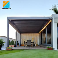 Pergola bioclimatique en aluminium sur mesure pour l'extérieur, toit à lames orientables, gazebos pour projets de jardin et de terrasse