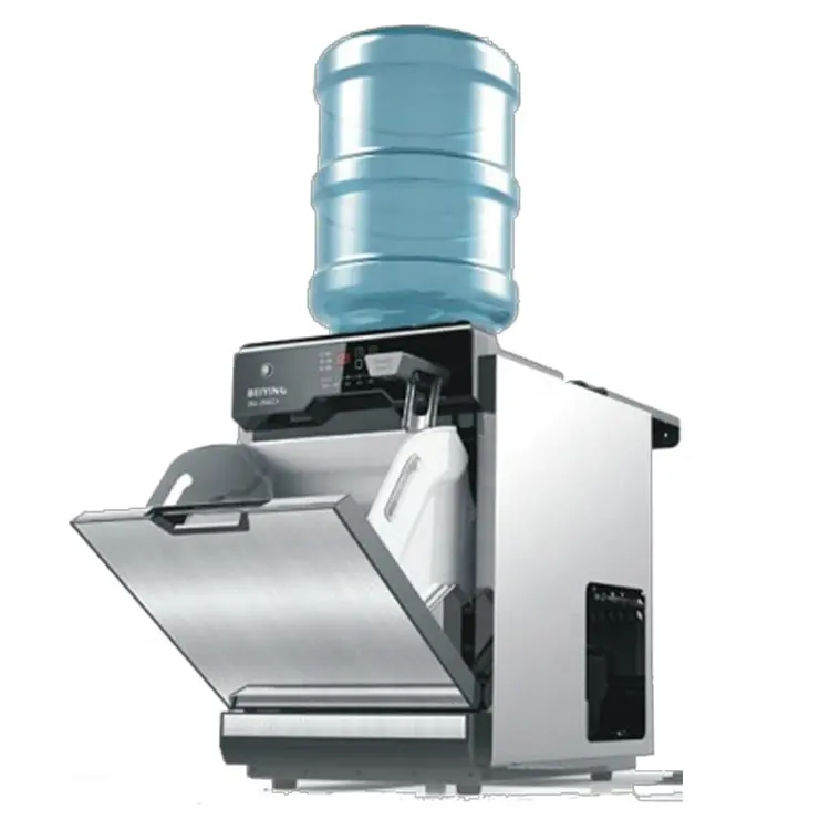 商業用家庭用製氷機キューブマシンスクエアカウンタートップデジタルディスプレイアイスブロック製造機