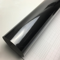 Film de lamination pour carrosserie automobile en fibre de carbone 3D 4D 5D 6D, vinyle PVC PPF, à usage unique, en rouleau, pour enveloppement et revêtement (autocollants)