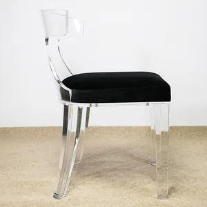 Unique Design Living Room Comfortable Furniture Acrylic Cuddle Sofa Coffee Chair Dinning Lucite Clear Chair Acrylic Chair