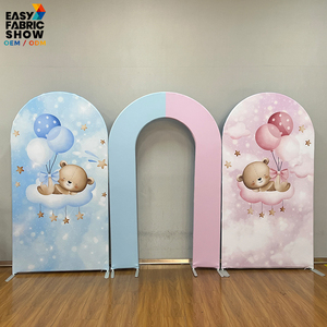 Arche de toile imprimée sur mesure en 3 panneaux pour révélation du sexe – Décoration de fête - Product Image 1