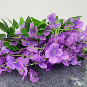 Vignes artificielles de glycine en plastique et fleurs en soie de 10 cm, bouquet pour décoration intérieure et accessoires de photographie - Product Image 4