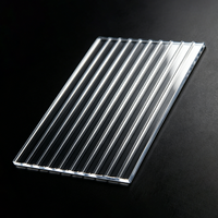 Plaque acrylique cannelée transparente de haute qualité, panneau acrylique ondulé à larges nervures pour la décoration de meubles