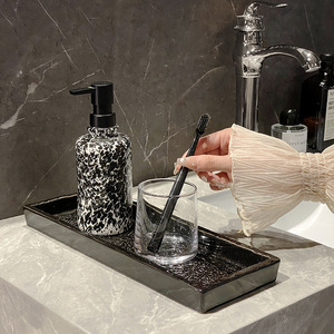 Bathroom Towel <b>Tray</b> Rectangle Solid Color Storage <b>Tray</b> For <b>Vanity</b> Sink Organizing Home Decor - Product Image 3