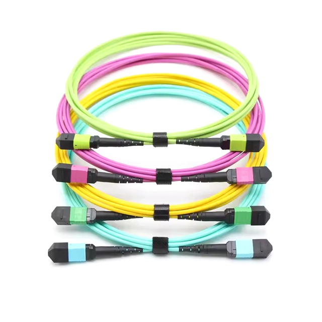 8/12/24 Core LSZH Fiber MPO-MPO Trunk Cable OM4 Multimode Patch Cord for FTTH 40G/100G Data Center High Density Wiring