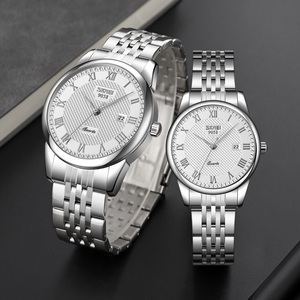 Sang Trọng Thạch Anh Thép Vành Đai Đồng Hồ Cho Nam Giới Phụ Nữ Không Thấm Nước Đơn Giản Phong Cách Kinh Doanh Lịch Thép Ban Nhạc 40Mm Quay Số Skmei9058 - Product Image 4