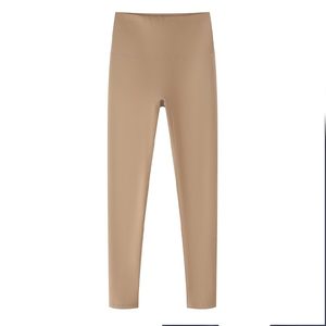 เลกกิ้งโยคะกำมะหยี่หนาเอวสูงพร้อมยกสะโพกและรองรับหน้าท้องดีไซน์ขาสีนู้ดยาว - Product Image 5