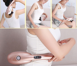 Masseur corporel sans fil portatif LY-638A avec finition peinture piano, marteau vibrant à lumière rouge pour le corps - Product Image 2