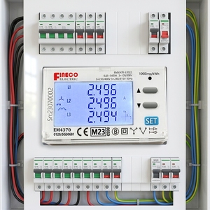 Compteur <span class=keywords><strong>KWH</strong></span> bidirectionnel MID Fineco EM4370 triphasé 65A à mesure directe, communication RS485 Modbus, précision classe 1 pour véhicules électriques - Product Image 2