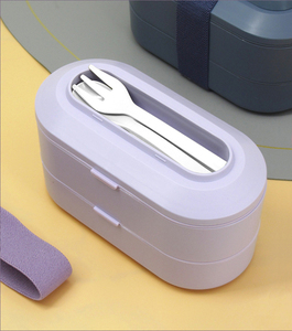 Caja de Sushi SYH708 al por Mayor con Doble Correa, Apta para Microondas, de Paja de Trigo, para Almuerzo de Estudiantes, Envase de Alimentos - Product Image 4