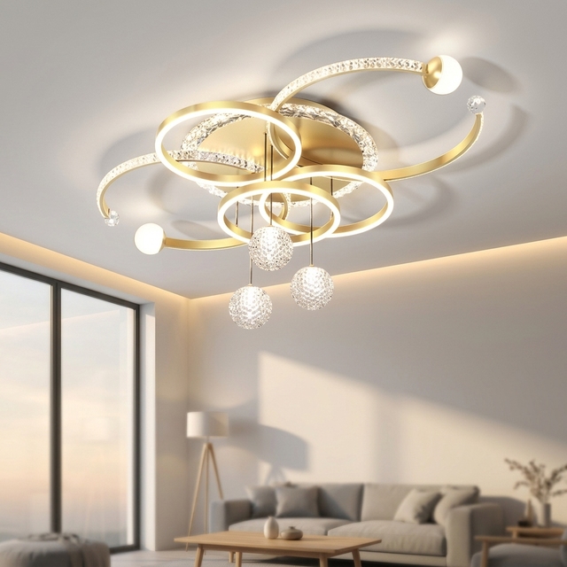 Minimalist Modern Creative Design Nordic Chandelier Sky Ring Pendant Light LED Ceiling Lamp Lighting for Living Room Bedroom
