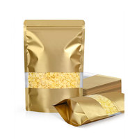 Zip Lock thermoscellable debout pochette or mat refermable fermeture éclair feuille Mylar sacs fenêtre pour barre de chocolat