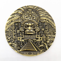 Mexique civilisation maya pyramide médaille commémorative maya personnalisé médaillon maya souvenirs culture cadeaux