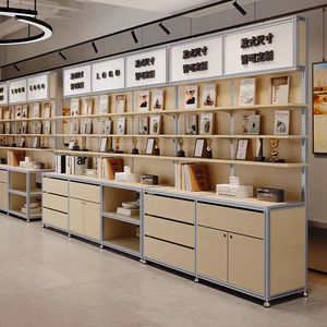 Nhôm hồ sơ thiết kế hiện đại Tầng-thường vụ hiển thị thương mại Rack & kệ sách cho phòng khách và trường học sử dụng - Product Image 1