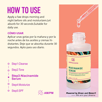 Sérum à 10% de Niacinamide Vitamine B3, contrôle du sébum, minimise les pores, éclaircit le teint, 30ml, OEM ODM, étiquette privée, logo personnalisé, parfum