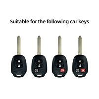 Funda para Llaves de Toyota con Cordón, Carcasa Protectora para Llaves Compatible con Camry Corolla Rav4 Tacoma, Soporte para Llaves Inteligentes