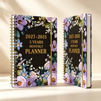Grenzüberschreitend Versandfertiger Spiral-Wochenplaner 2027-2031 Geschäftsnotizbuch mit Englischen Innenseiten Spiralbindung Geschenk