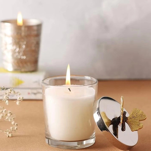 Buy <b>Decorative</b> Glass Candle with Metal <b>Lid</b> Luxury Scented Candle Jar for Home <b>Decoration</b> Gift Candle Elegant Candle Holder - Product Image 6