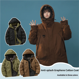 Chaqueta y <span class=keywords><strong>Abrigo</strong></span> para <span class=keywords><strong>Hombre</strong></span> con Logotipo Personalizado, Nueva Colección en Oferta, con Cremallera Impermeable y Decoración Bordada para Invierno - Product Image 2