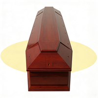 Ataúd Funerario de Madera de Álamo Sólido Europeo al por Mayor