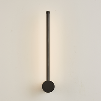 Minimalista Oro Negro lujo linealidad Sconce lámpara TV Fondo pared LED mesita de noche lámpara de pared interior recargable luz de pared