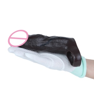 Funda de Pene Realista Negra Grande con Anillo para el Pene, Funda Reutilizable de Silicona para Agrandar el Pene, Juguetes Sexuales Masculinos - Product Image 3