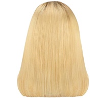 Perruques Bob Courtes Blondes Dégradées 13x4 avec Dentelle Frontale Faciles à Porter Double Drawn HD Lace pour Femmes Noires Commande en Gros