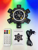 Offre du fabricant : Prix bas pour un projecteur LED à 6 bras avec commande vocale pour effets laser rouge et vert, idéal pour les bars et les discothèques, éclairage de scène.