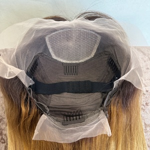 Perruque Lace Front Premium en Cheveux Humains Européens, Base en Soie 4x4, Couleur 613, Densité 150%, Lisse, <span class=keywords><strong>avec</strong></span> <span class=keywords><strong>Frange</strong></span>, pour Femmes Souffrant de Perte de Cheveux - Product Image 5