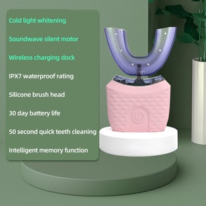 Cepillo de Dientes Inalámbrico Sónico en Forma de U, 360 Grados, Luz Ultrasonica para Blanqueamiento Dental, Cepillo de Dientes Eléctrico Automático de Silicona para Adultos - Product Image 3