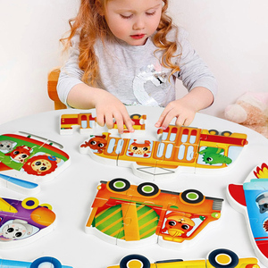 Rompecabezas de Madera 3D Coloridos de Vehículos, Juguetes Educativos Interactivos, Juego de Rompecabezas, Juguete Preescolar de Desarrollo, Reconocimiento de Formas para Niños - Product Image 3